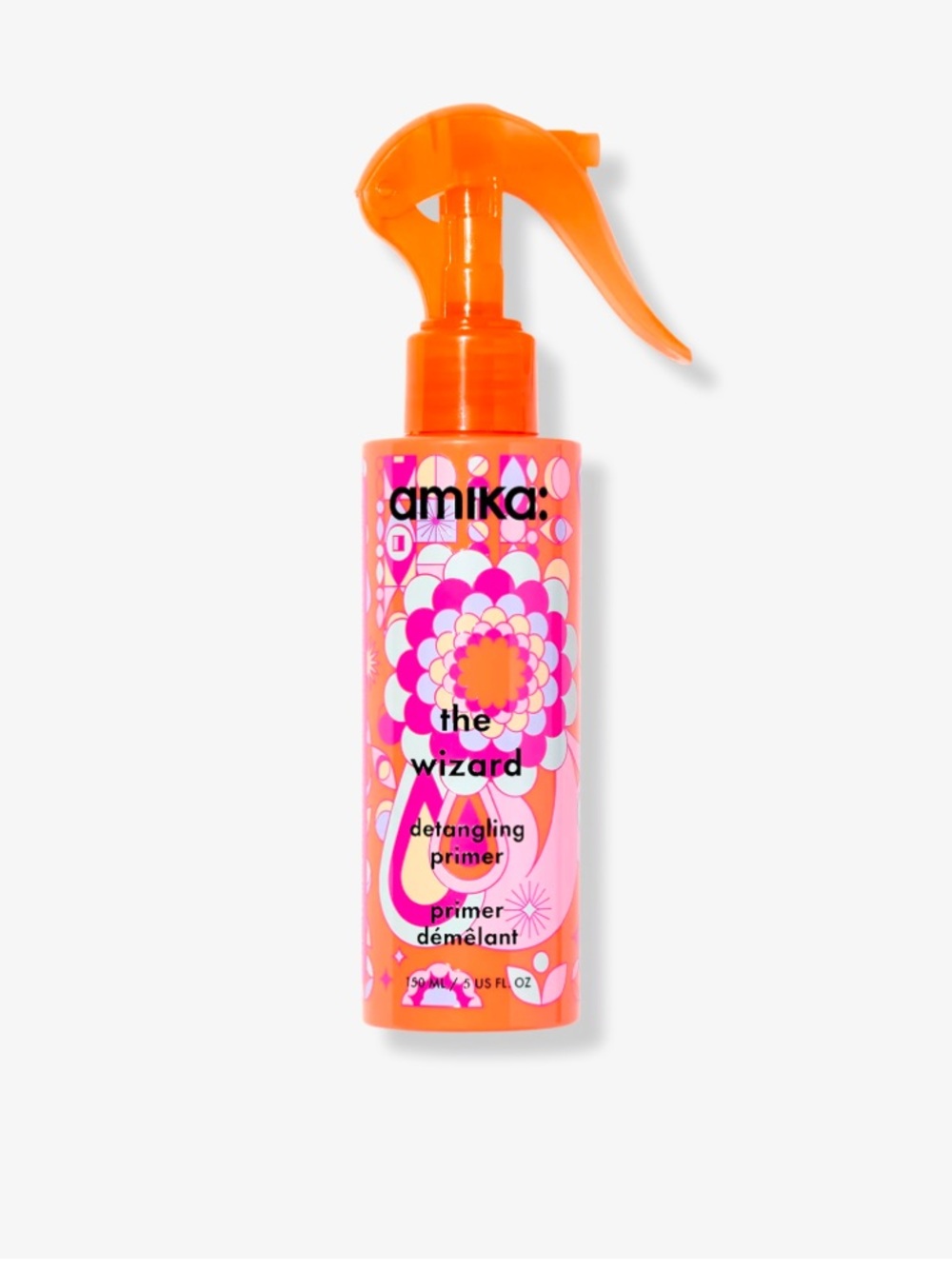 amika Detangling Primer Spray in Orange & Pink